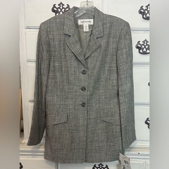 Vintage Jones New York Silk/Linen Blazer - Picture 2 of 16